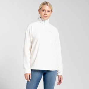 Chandails En Molleton Craghoppers Cabrillo Half Zip Femme Blanche | TOXW12460