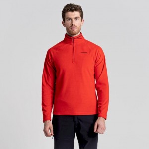 Chandails En Molleton Craghoppers Corey Half Zip Homme Rouge | MIRH69802