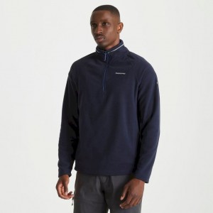 Chandails En Molleton Craghoppers Corey Half Zip Homme Bleu Marine | FAZH84965