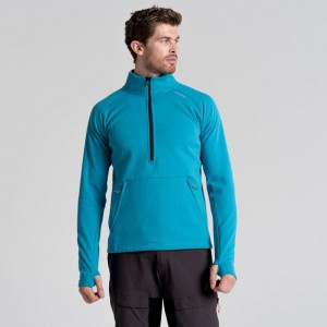 Chandails En Molleton Craghoppers Dynamic Pro Half Zip Homme Bleu | BJVF50382