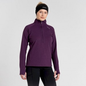 Chandails En Molleton Craghoppers Dynamic Pro Half Zip Femme Violette | WVXB27608