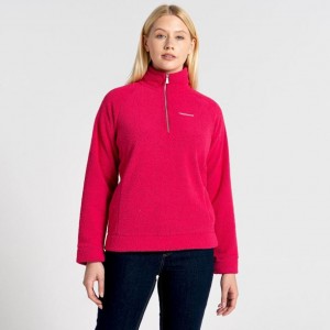 Chandails En Molleton Craghoppers Lilian Half Zip Femme Rose | QHKR65982