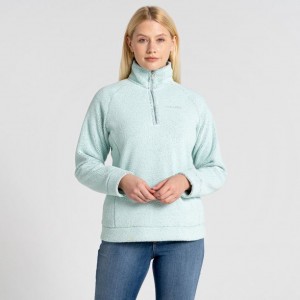 Chandails En Molleton Craghoppers Lilian Half Zip Femme Menthe | GYAS72593