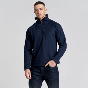 Chandails En Molleton Craghoppers Logan Half Zip Homme Bleu Marine | XLCU19204