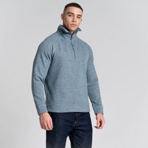 Chandails En Molleton Craghoppers Logan Half Zip Homme Bleu | EFBQ76513