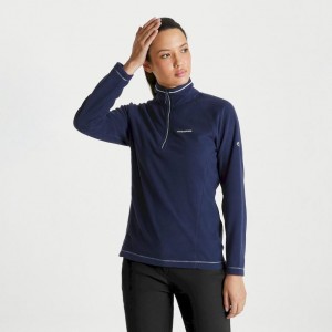 Chandails En Molleton Craghoppers Miska Half Zip Femme Bleu Marine | ZWJM84275