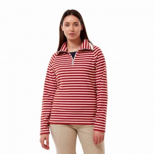 Chandails En Molleton Craghoppers Natalia Half Zip Femme Rouge | YZRE85192