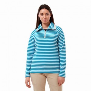 Chandails En Molleton Craghoppers Natalia Half Zip Femme Bleu | GKHU12735