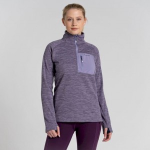 Chandails En Molleton Craghoppers Trina Half Zip Femme Violette | DXPK57201