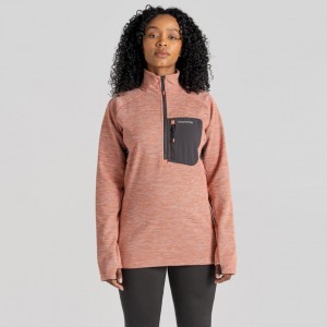 Chandails En Molleton Craghoppers Trina Half Zip Femme Corail | LFZG04879