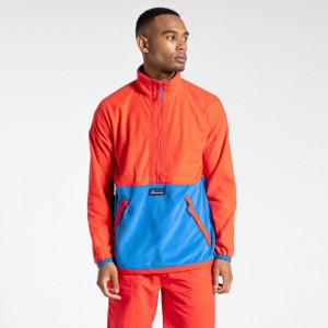 Chandails En Molleton Craghoppers Welwood Half Zip Homme Orange Bleu | KMCI25601