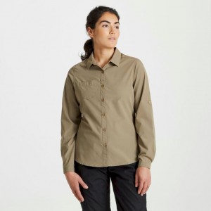 Chemises Craghoppers Expert Kiwi Long Sleeve Femme Kaki | LPJM46715