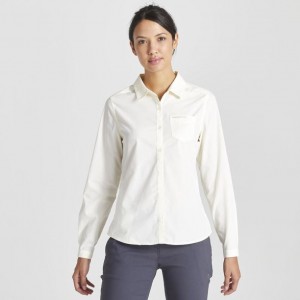 Chemises Craghoppers Kiwi II Long Sleeve Femme Blanche | ZSDN21340