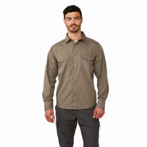 Chemises Craghoppers Kiwi Long Sleeve Homme Vert Olive | HSFI32796