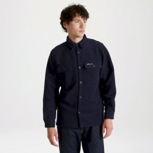 Chemises Craghoppers Leroy Long Sleeve Homme Bleu Marine | EMYN92873