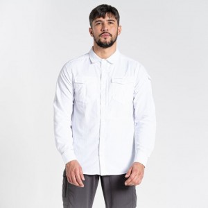 Chemises Craghoppers NosiLife Adventure II Long Sleeve Homme Blanche | ROFD68742