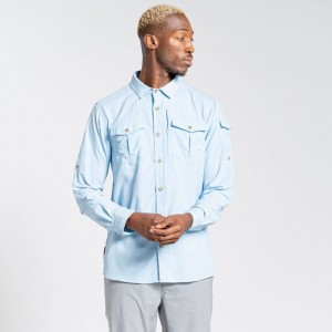 Chemises Craghoppers NosiLife Adventure II Long Sleeve Homme Bleu | KXDL90368