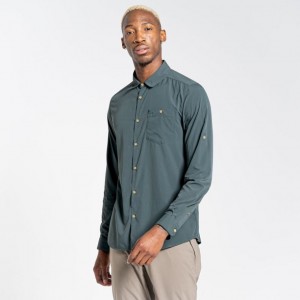 Chemises Craghoppers NosiLife Nuoro Long Sleeve Homme Vert | CXSH74015