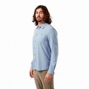 Chemises Craghoppers NosiLife Nuoro Long Sleeve Homme Bleu | ITMY89435