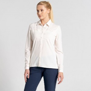 Chemises Craghoppers NosiLife Pro IV Long Sleeve Femme Blanche | ENHA06321