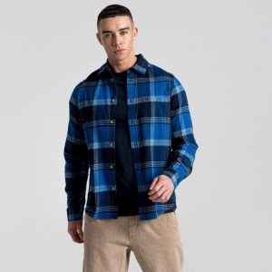 Chemises Craghoppers Thornhill Long Sleeve Homme Bleu Marine | YMZP46392