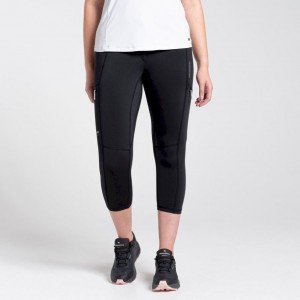 Leggings Craghoppers Dynamic Cropped Femme Noir | JZGK10823