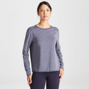 T Shirts Craghoppers First Layer Long Sleeve Femme Bleu Marine | KCYT90634