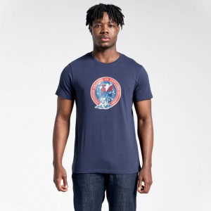 T Shirts Craghoppers Lugo Corta Sleeve Homme Bleu Marine | KGJY73608