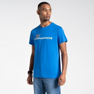 T Shirts Craghoppers Lugo Corta Sleeve Homme Bleu | YXRI26810