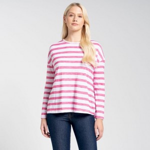 T Shirts Craghoppers NosiLife Cora Long Sleeve Femme Rose | YGNS40871