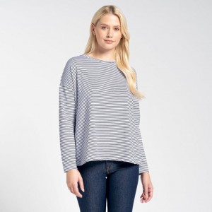 T Shirts Craghoppers NosiLife Cora Long Sleeve Femme Bleu | ANKX43857