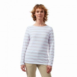 T Shirts Craghoppers NosiLife Erin Long Sleeve Femme Violette | ZXEM35612