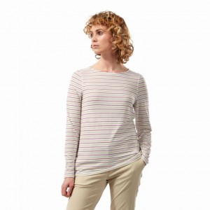 T Shirts Craghoppers NosiLife Erin Long Sleeve Femme Multicolore | DBCX74235