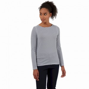 T Shirts Craghoppers NosiLife Erin Long Sleeve Femme Bleu Marine | QEDJ58210