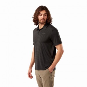 T Shirts Craghoppers NosiLife Pro Corta Sleeve Polo Homme Noir | VJYW98261