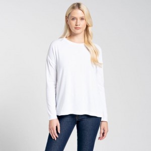 T Shirts Craghoppers NosiLife Sami Long Sleeve Femme Blanche | YTIE45602