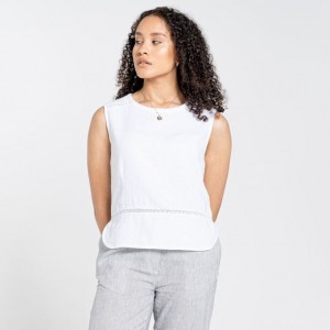 T Shirts Craghoppers Nosibotanical Bonita Vest Femme Blanche | FMWC59738