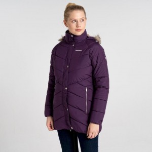 Veste À Capuche Craghoppers Lisby Downlike Femme Violette | AHJD02549