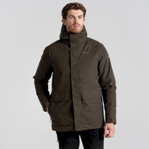 Veste À Capuche Craghoppers Lorton Thermic Homme Vert Olive | KJBL03157