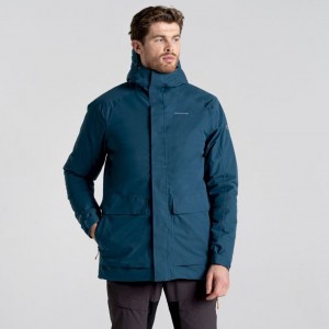 Veste À Capuche Craghoppers Lorton Thermic Homme Bleu | ZDLJ19853