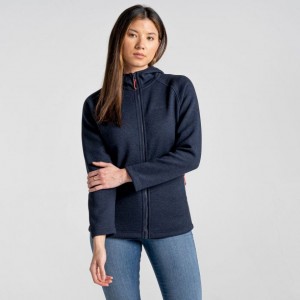 Veste À Capuche Craghoppers Silvia Femme Bleu Marine | VWBN49350