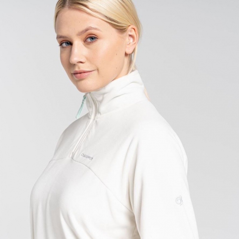 Chandails En Molleton Craghoppers Cabrillo Half Zip Femme Blanche | TOXW12460