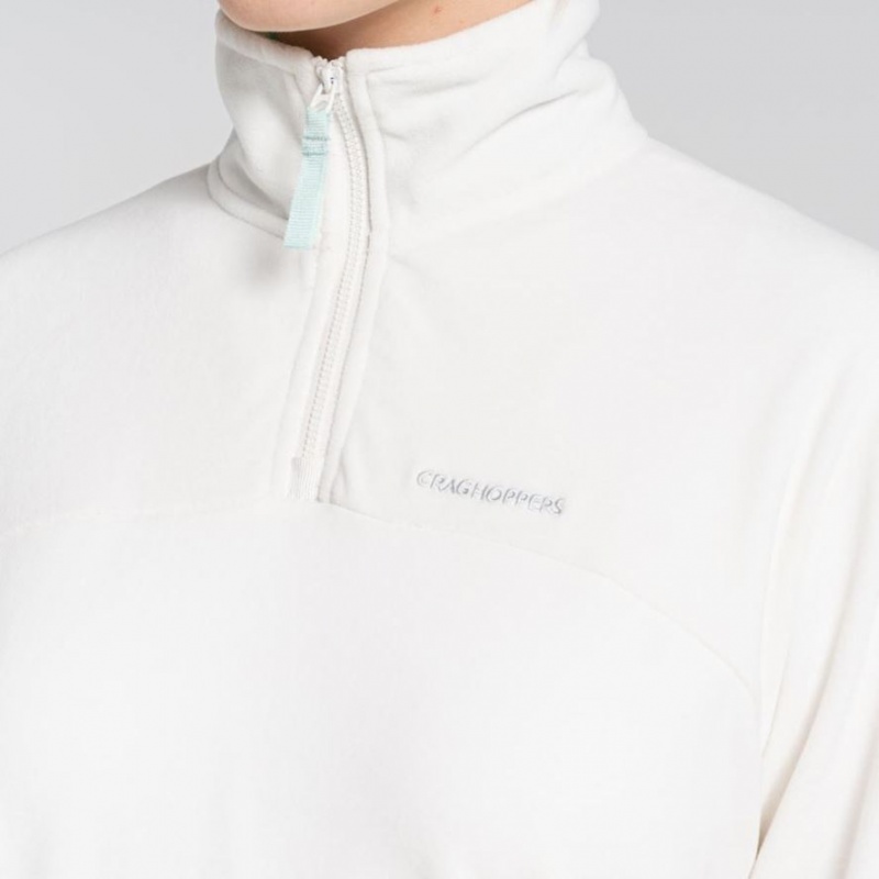 Chandails En Molleton Craghoppers Cabrillo Half Zip Femme Blanche | TOXW12460