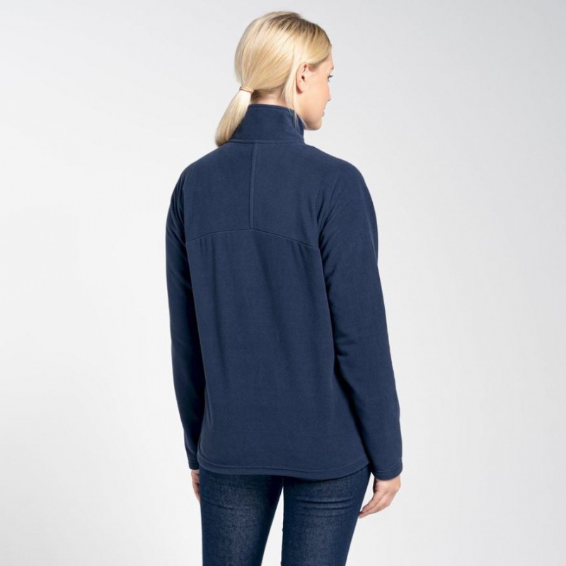 Chandails En Molleton Craghoppers Cabrillo Half Zip Femme Bleu Marine | VYXP38012