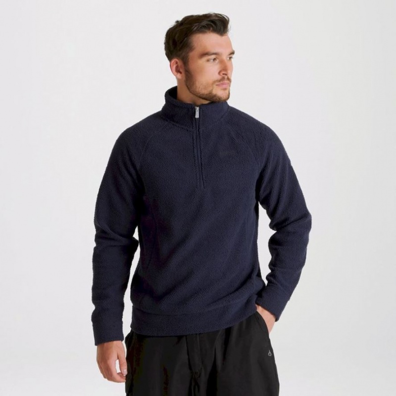 Chandails En Molleton Craghoppers Cason Half Zip Homme Bleu Marine | KRDC58732