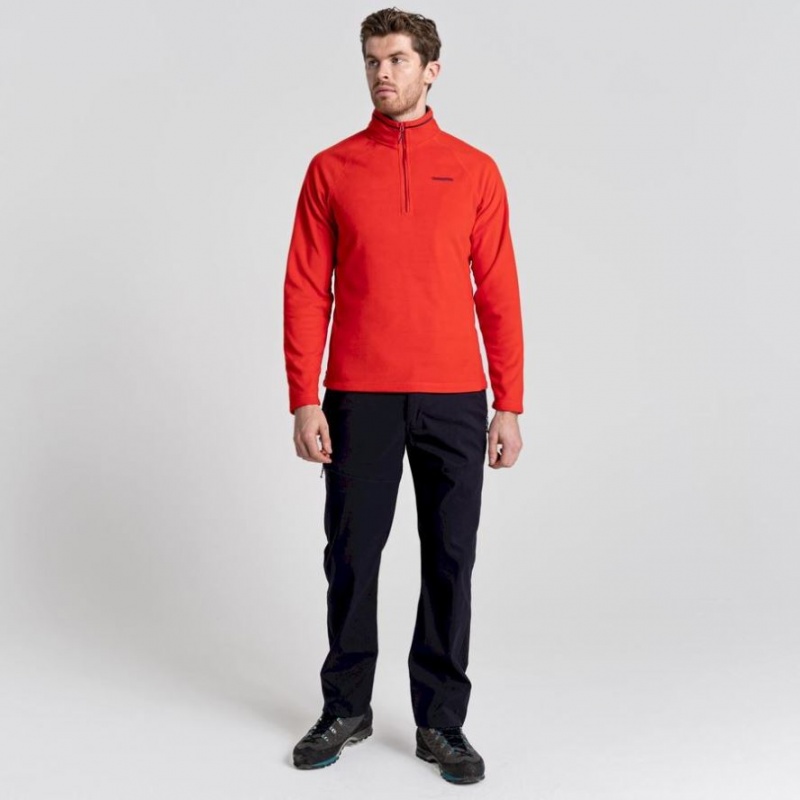 Chandails En Molleton Craghoppers Corey Half Zip Homme Rouge | MIRH69802