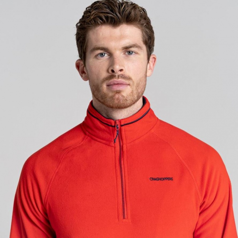 Chandails En Molleton Craghoppers Corey Half Zip Homme Rouge | MIRH69802