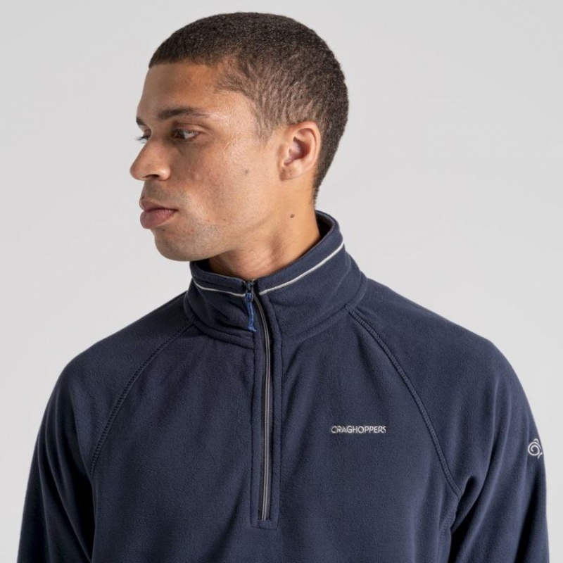 Chandails En Molleton Craghoppers Corey Half Zip Homme Bleu Marine | ZRXK01375