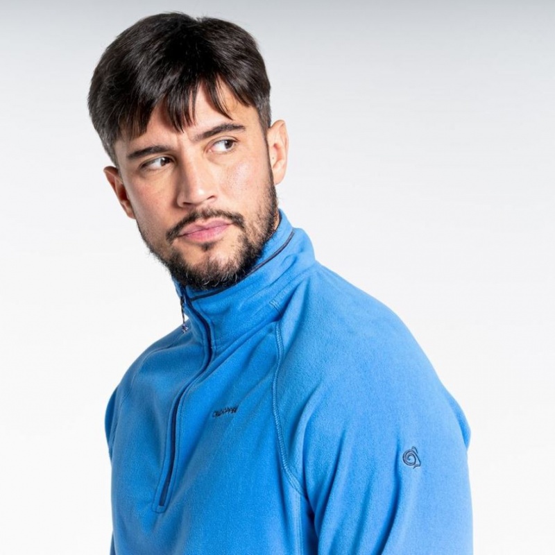 Chandails En Molleton Craghoppers Corey Half Zip Homme Bleu | QWDU26178