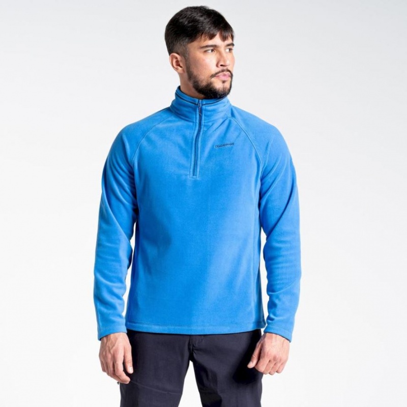 Chandails En Molleton Craghoppers Corey Half Zip Homme Bleu | QWDU26178